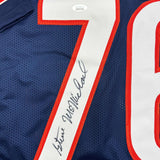 Autographed/Signed Steve McMichael Chicago Blue Football Jersey JSA COA