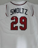 Braves JOHN SMOLTZ Signed Custom Replica Atlanta White Jersey AUTO w/ HOF - JSA
