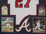 FRAMED ATLANTA BRAVES AUSTIN RILEY AUTOGRAPHED JERSEY BECKETT HOLOGRAM