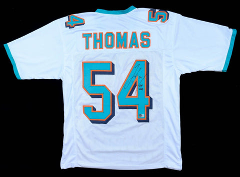 Zach Thomas Signed Miami Dolphins Jersey Inscribed HOF 2023 (Beckett) All Pro LB