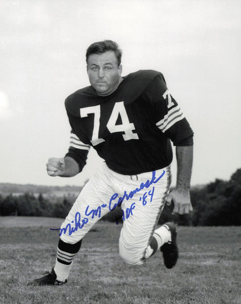 Mike McCormack Autographed 8x10 Photo Cleveland Browns "HOF 84" SKU #245846