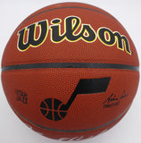 John Stockton Autographed Basketball Utah Jazz (Smudged) Beckett QR #1W271700