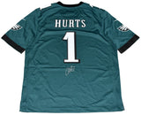 JALEN HURTS SIGNED PHILADELPHIA EAGLES #1 GREEN NIKE SUPER BOWL LIX JERSEY