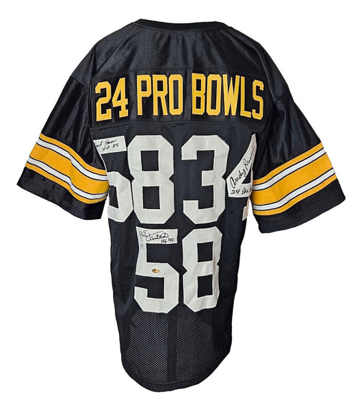 Ham Lambert Russell Signed Custom Black Pro-Style Football Jersey JSA W532228