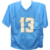 Keenan Allen Autographed Pro Style sz XL Blue Jersey Beckett Witness 43405