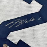 Autographed/Signed Blake Corum Michigan White College Jersey Beckett BAS COA