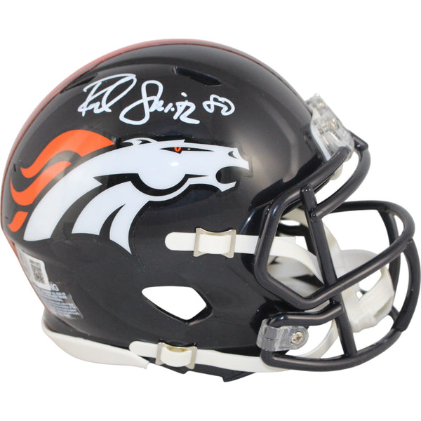 Rod Smith Autographed Denver Broncos TB 97-23 Mini Helmet Beckett Witness 49808