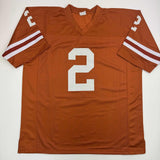 Autographed/Signed Eric Metcalf Texas Orange College Jersey Beckett BAS COA