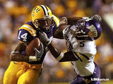 Michael Clayton Signed LSU Tigers Jersey (Beckett) Super Bowl XLVI Champion W.R.