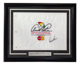 Arnold Palmer Signed Framed Arnold Palmer Invitational White Golf Flag JSA LOA