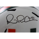 Michael Irvin Autographed Miami Hurricanes F/S Helmet Beckett Witness 56366