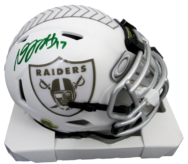 Davante Adams Signed/Auto Raiders Salute to Service Mini Helmet Beckett 200939