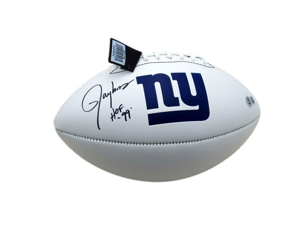 Lawrence Taylor HOF Signed/Inscribed Logo Football Giants Witness Beckett 200094