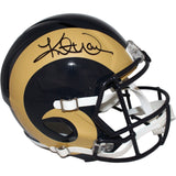 Kurt Warner Autographed Los Angeles Rams TB F/S Helmet Beckett 42053