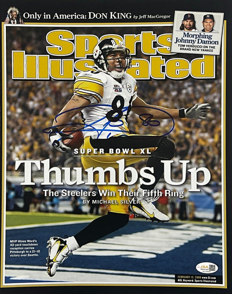 Hines Ward HOF Signed/Inscribed 11x14 Photo Pittsburgh Steelers JSA 205424
