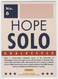 Hope Solo Signed 2015 Panini Americana Silver Trading Card #6 - (SCHWARTZ COA)