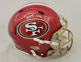 ELIJAH MITCHELL SIGNED SAN FRANCISCO 49ERS FLASH SPEED AUTHENTIC HELMET BECKETT