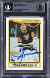 Penguins Tom Barrasso Authentic Signed 1990 Topps #65 Card BAS Slabbed 2