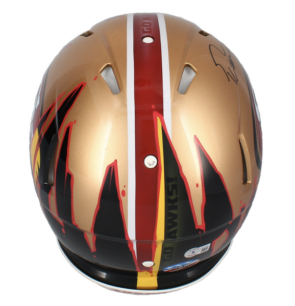George Kittle Autographed 49ers Custom Ripped Speed Helmet Beckett – Super Sports Center