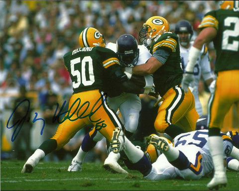 Packers Hall of Famer JOHNNY HOLLAND Signed 8x10 Photo #2 AUTO ~ SB XXXI Champ