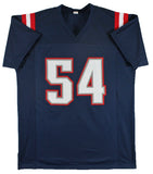 Tedy Bruschi "SB Champ" Authentic Signed Navy Blue Pro Style Jersey BAS Witness