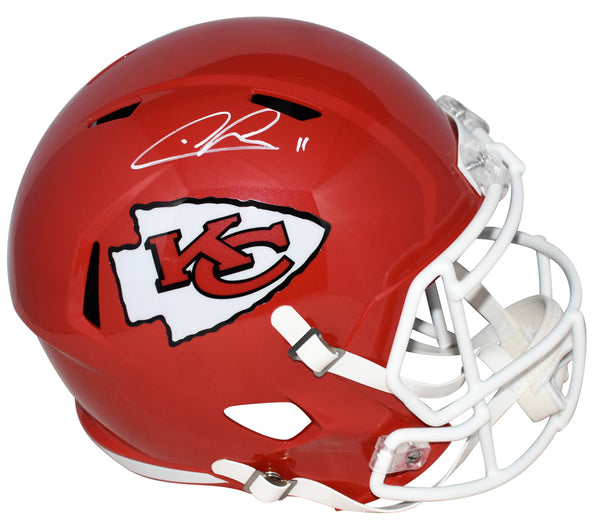 CHRIS JONES AUTOGRAPHED KANSAS CITY CHIEFS FULL SIZE SPEED HELMET BECKETT