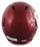 OU HT (4) Sims, White, Owens & Bradford Signed Full Size Speed Rep Helmet BAS W