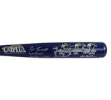 Jean Cruguet, Ron Turcotte, Steve Cauthen Signed Cooperstown Triple Crown Bat