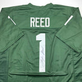 Autographed/Signed Jayden Reed Michigan State Green College Jersey JSA COA