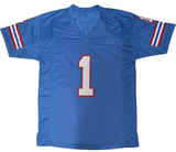 Warren Moon of the Houston Oilers Autographed "HOF 06" Custom #1 Jersey Beckett