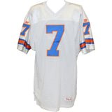 John Elway Autographed Denver Broncos Wilson Sz 46 White Jersey Beckett 52847