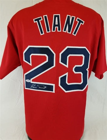 Luis Tiant Signed Boston Red Sox Red Jersey (PSA COA) 3xAll-Star / Senor Smoke