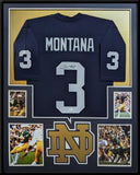FRAMED NOTRE DAME FIGHTING IRISH JOE MONTANA AUTOGRAPHED JERSEY JSA