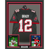 Framed Autographed/Signed Tom Brady 33x42 Buccaneers Jersey Fanatics COA/LOA