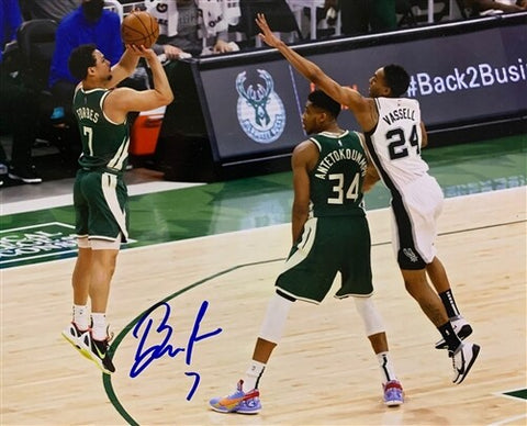 Milw Bucks 2021 NBA Champ BRYN FORBES Signed 8x10 Photo #5 AUTO