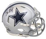 Cowboys Brandon Aubrey Authentic Signed Speed Mini Helmet BAS Witnessed