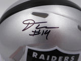 DJ D.J. Turner Autographed Raiders Mini Helmet Just Win Baby Beckett 2W133361