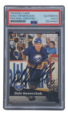 Dale Hawerchuk Signed 1991 Pro Set #24 Buffalo Sabres Hockey Card PSA/DNA