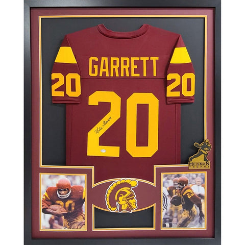 Mike Garrett Autographed Signed Framed USC Southern California Jersey PSA/DNA