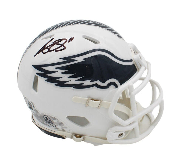 AJ Brown Signed Philadelphia Eagles Speed Salute to Service 3 NFL Mini Helmet