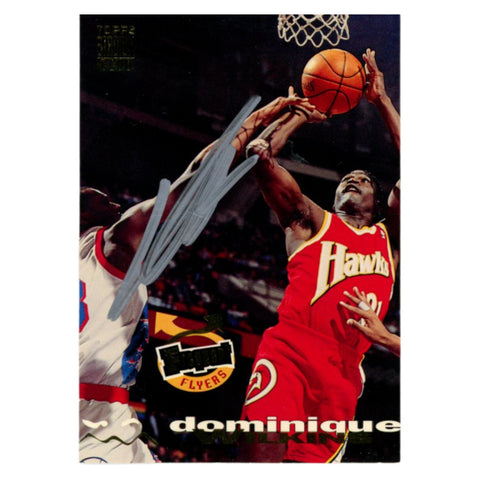 Dominique Wilkins Signed 1994 Topps Stadium Club #182 Trading Card Beckett 54225