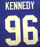 SEAHAWKS CORTEZ KENNEDY AUTOGRAPHED SIGNED FRAMED BLUE JERSEY MCS HOLO 113527
