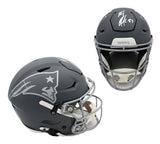 Rob Gronkowski Signed New England Patriots Speed Flex Authentic Slate NFL Helmet