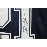 Deion Sanders Autographed Pro Style Sz XL Blue Jersey Beckett Witness 55189