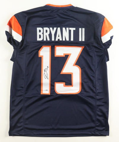 Pat Bryant Signed Denver Broncos Pro Cut Jersey (JSA) Ex-Illinois Wide Receiver