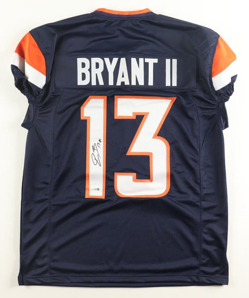 Pat Bryant Signed Denver Broncos Pro Cut Jersey (JSA) Ex-Illinois Wide Receiver
