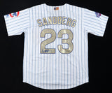 Ryne Sandberg Signed Chicago Cubs Majestic 2016 World Series Jersey (PSA) HOF 05