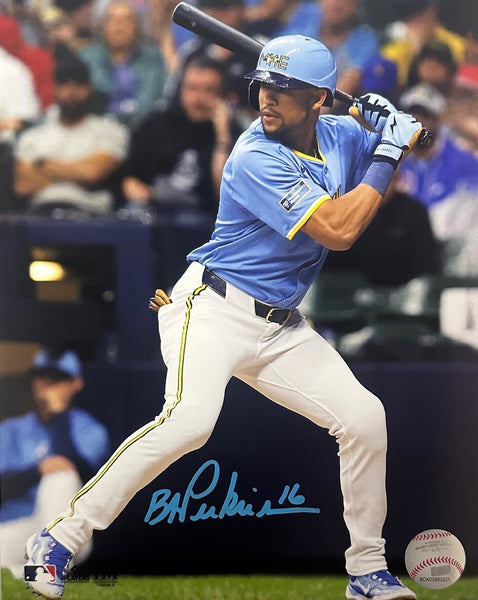 Milw Brewers Outfielder BLAKE PERKINS Signed 8x10 Photo #1 AUTO