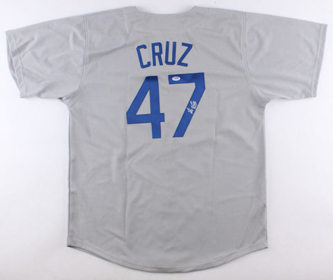 Luis Cruz Signed Dodgers Jersey (PSA COA) Los Angeles Utility Infielder