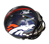 Terrell Davis Signed Denver Broncos Speed Authentic Custom Galaxy Fleck Helmet